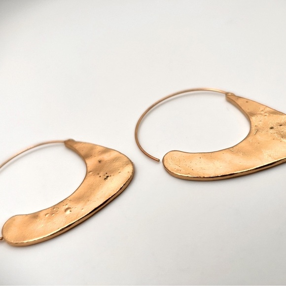 Anthro Carissa Crescent Hoop Earrings - Picture 4 of 6